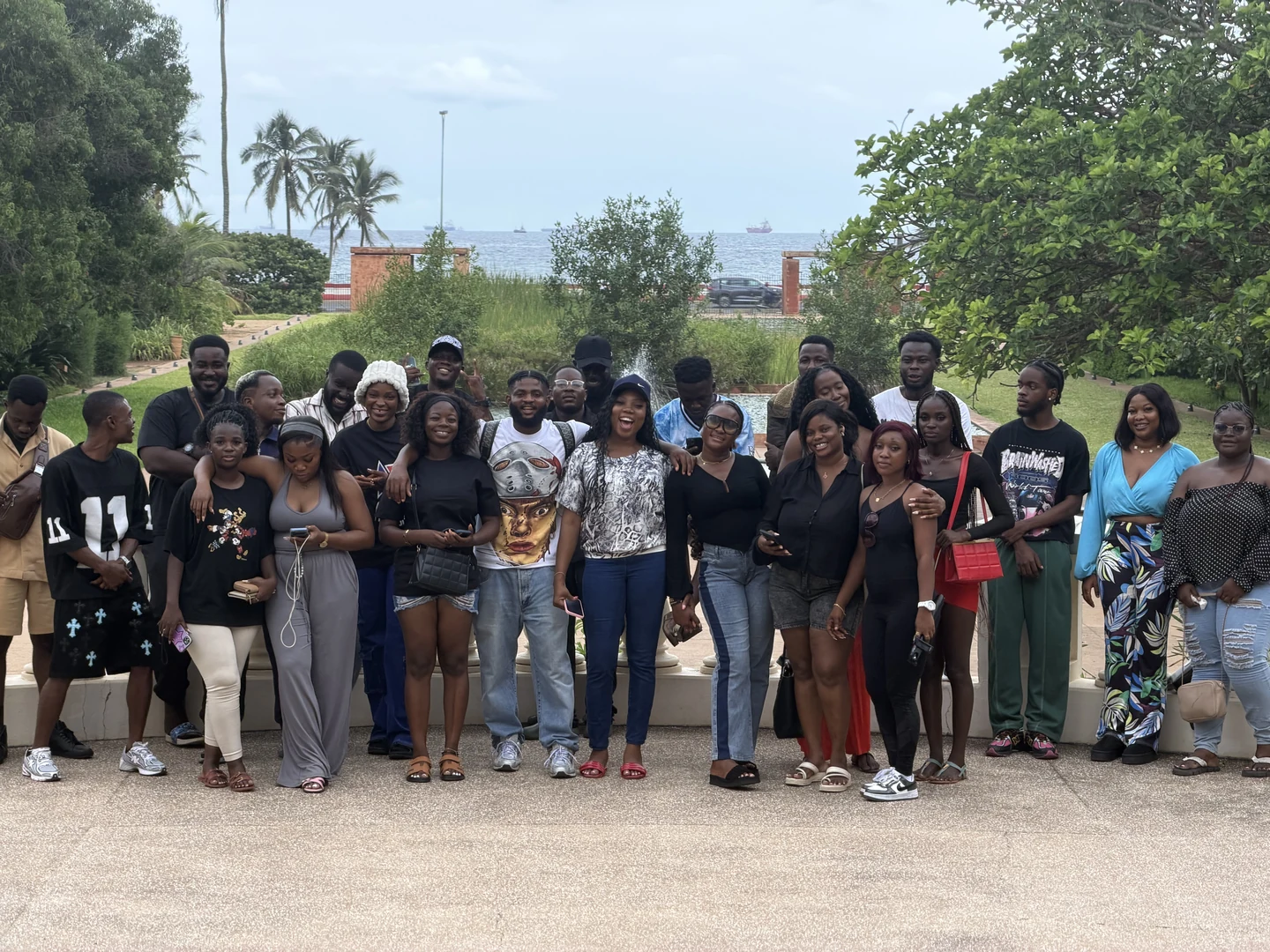 Group picture from the Togo Vibe Experience on the terrace