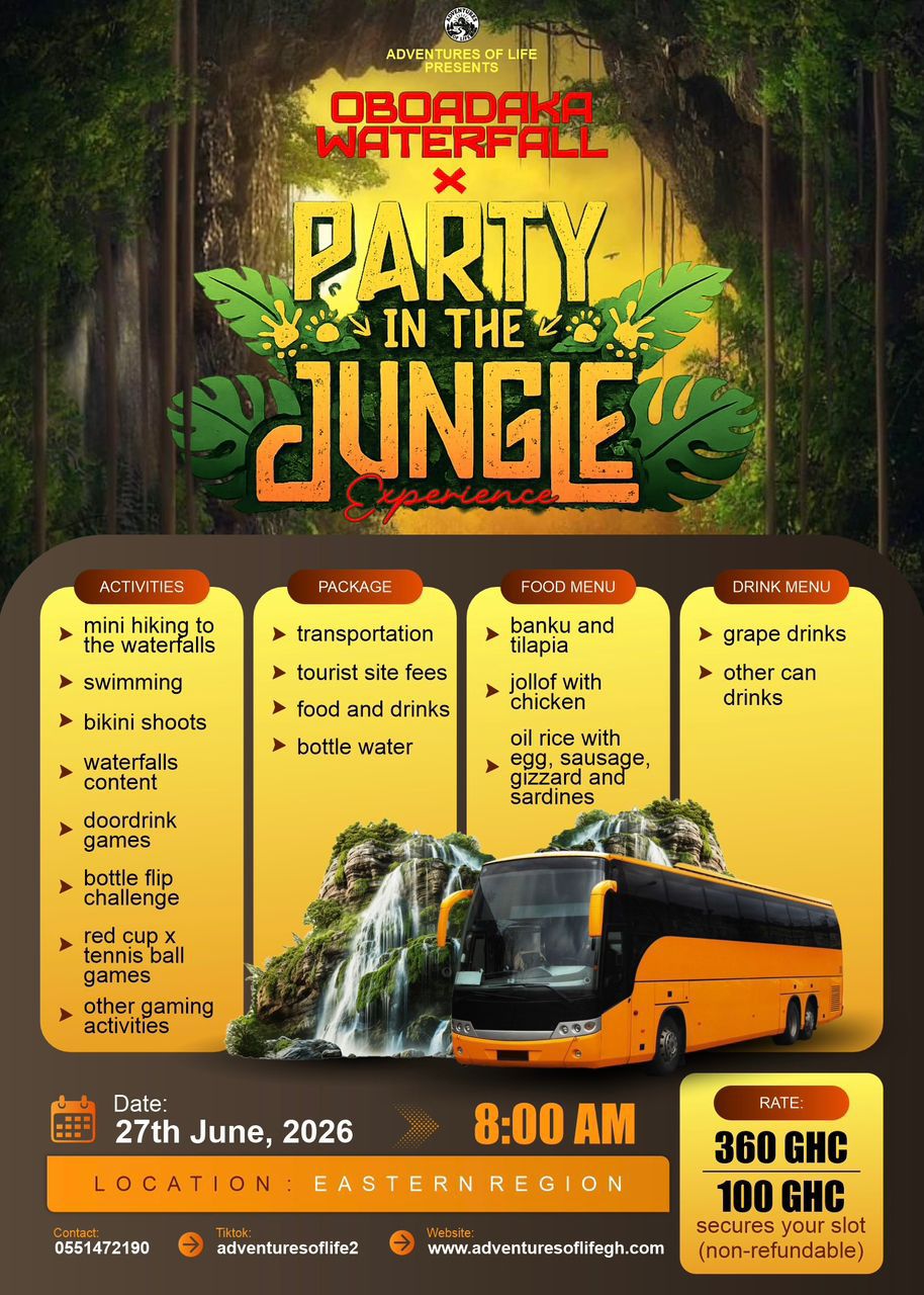 Oboadaka Waterfall X Party in the Jungle flyer